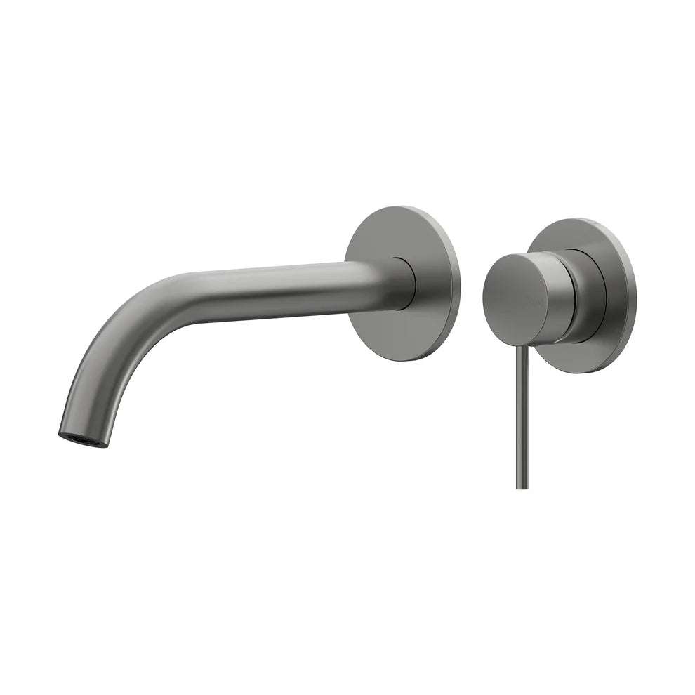 Argia Wall Basin/Bath Mixer Set 220 Curved Spout Lead Free