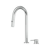 Argia Hob Pull Out Spray Sink Mixer Set 200 Curved Spout Lead Free