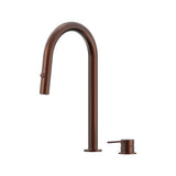 Argia Hob Pull Out Spray Sink Mixer Set 200 Curved Spout Lead Free