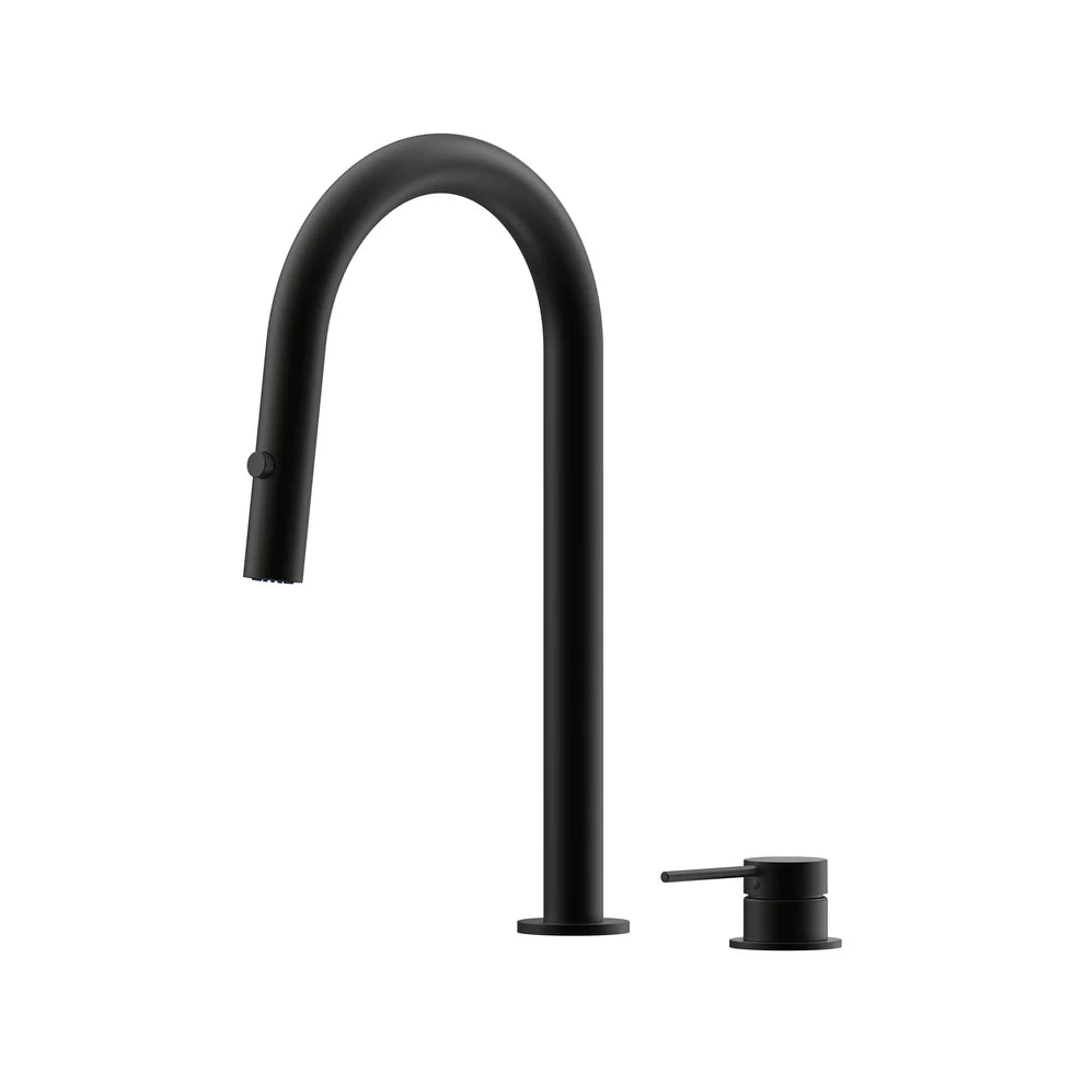 Argia Hob Pull Out Spray Sink Mixer Set 200 Curved Spout Lead Free