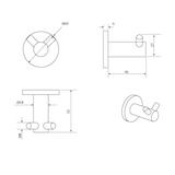 Mica Double Robe Hook