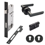 Manovella Entrance Door Kit- Fairhaven-Matte Black