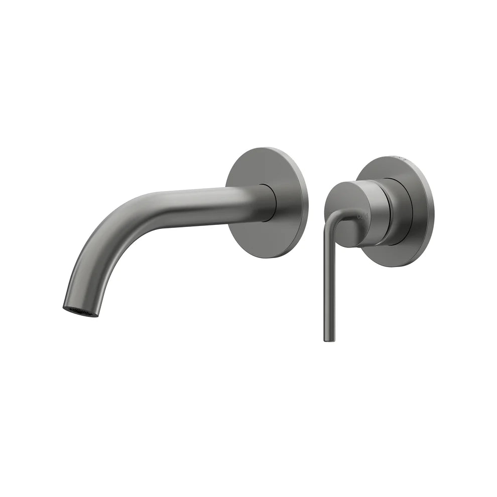 Meira Wall Basin/Bath Mixer Set 180 Curved Spout Lead Free