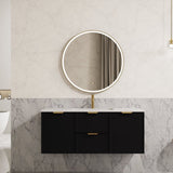 Miami Wall Hung PVC Cabinet 1200mm (Single Bowl/Double Bowl) (Matte Black)