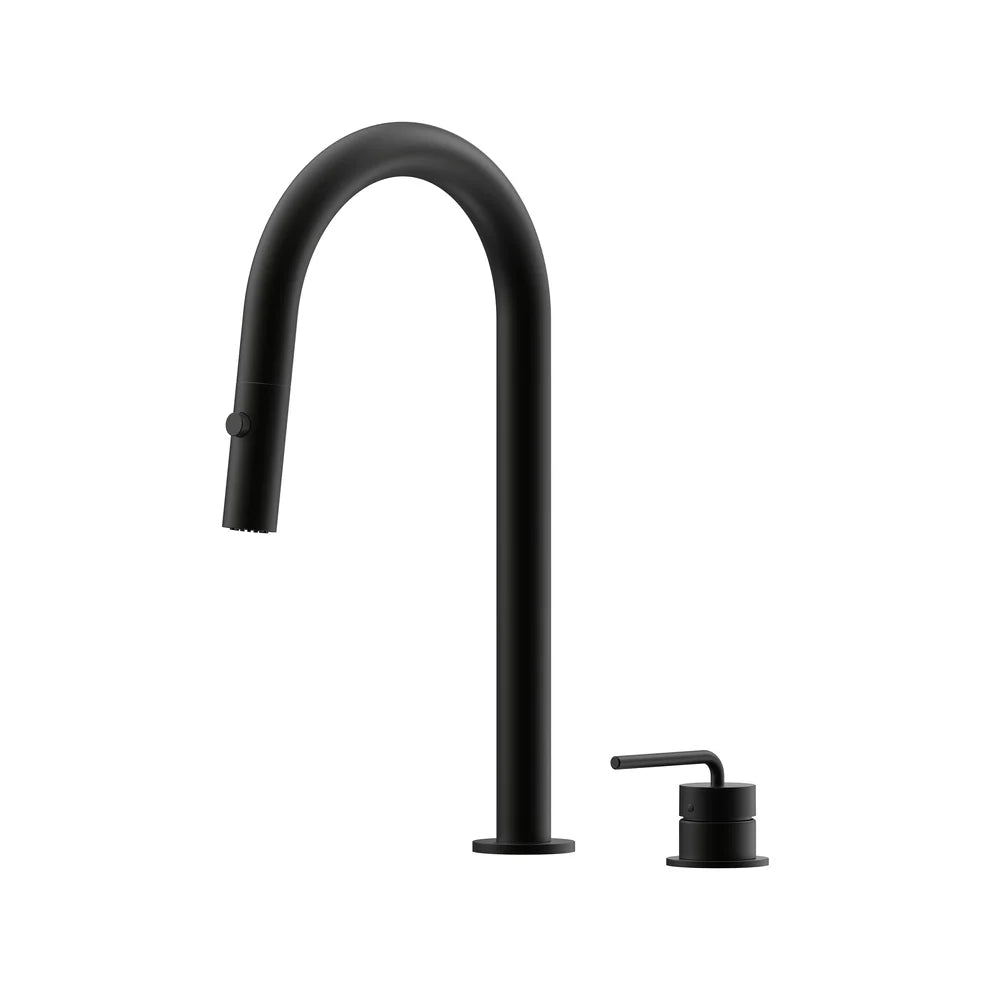 Meira Hob Pull Out Spray Sink Mixer Set 200 Curved Spout Lead Free