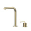 Meira Hob Basin Mixer Set 175 Right Angle Spout Brushed Gold Lead Free