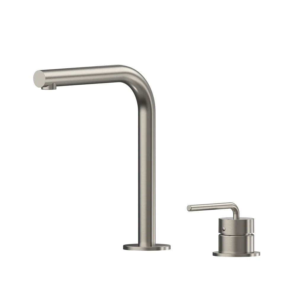 Meira Hob Basin Mixer Set 175 Right Angle Spout Brushed Gold Lead Free