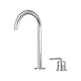 Meira Hob Basin Mixer Set 175 Curved Spout Brushed Gold Lead Free