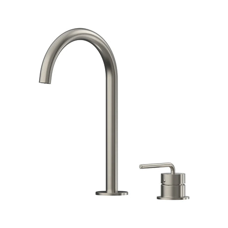 Meira Hob Basin Mixer Set 175 Curved Spout Brushed Gold Lead Free