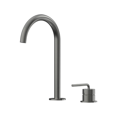 Meira Hob Basin Mixer Set 175 Curved Spout Brushed Gold Lead Free