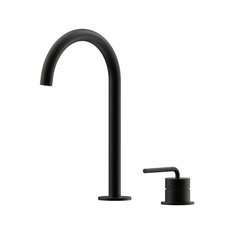 Meira Hob Basin Mixer Set 175 Curved Spout Brushed Gold Lead Free