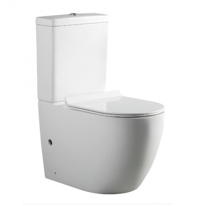 Alexander-R Rimless Nano-Glaze Toilet Suite (Gloss White)