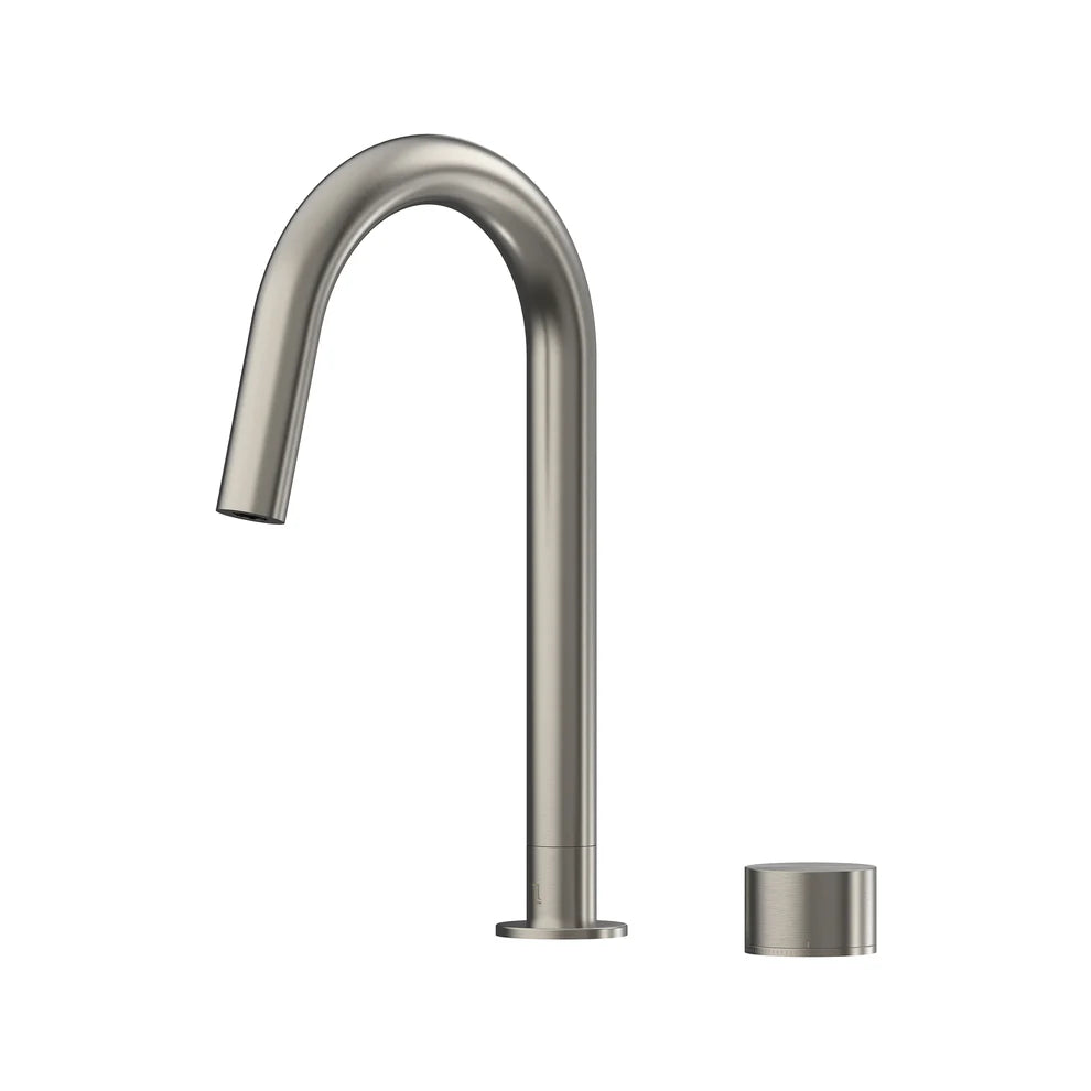 Cahya Hob Progressive Sink Mixer Set 200 Curved Spout Brushed Gold Lead Free