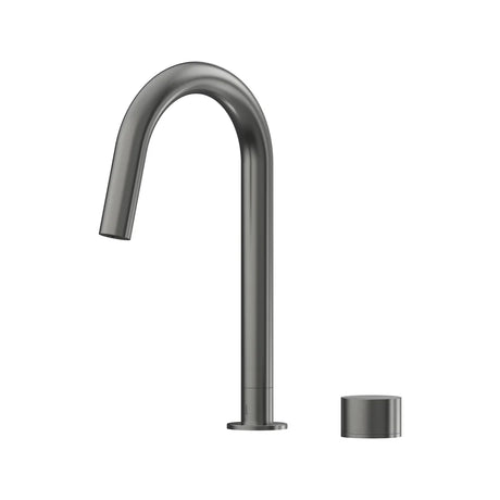 Cahya Hob Progressive Sink Mixer Set 200 Curved Spout Brushed Gold Lead Free