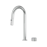 Cahya Hob Progressive Pull Out Spray Sink Mixer Set 200 Curved Spout Brushed Gold Lead Free