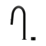 Cahya Hob Progressive Pull Out Spray Sink Mixer Set 200 Curved Spout Brushed Gold Lead Free