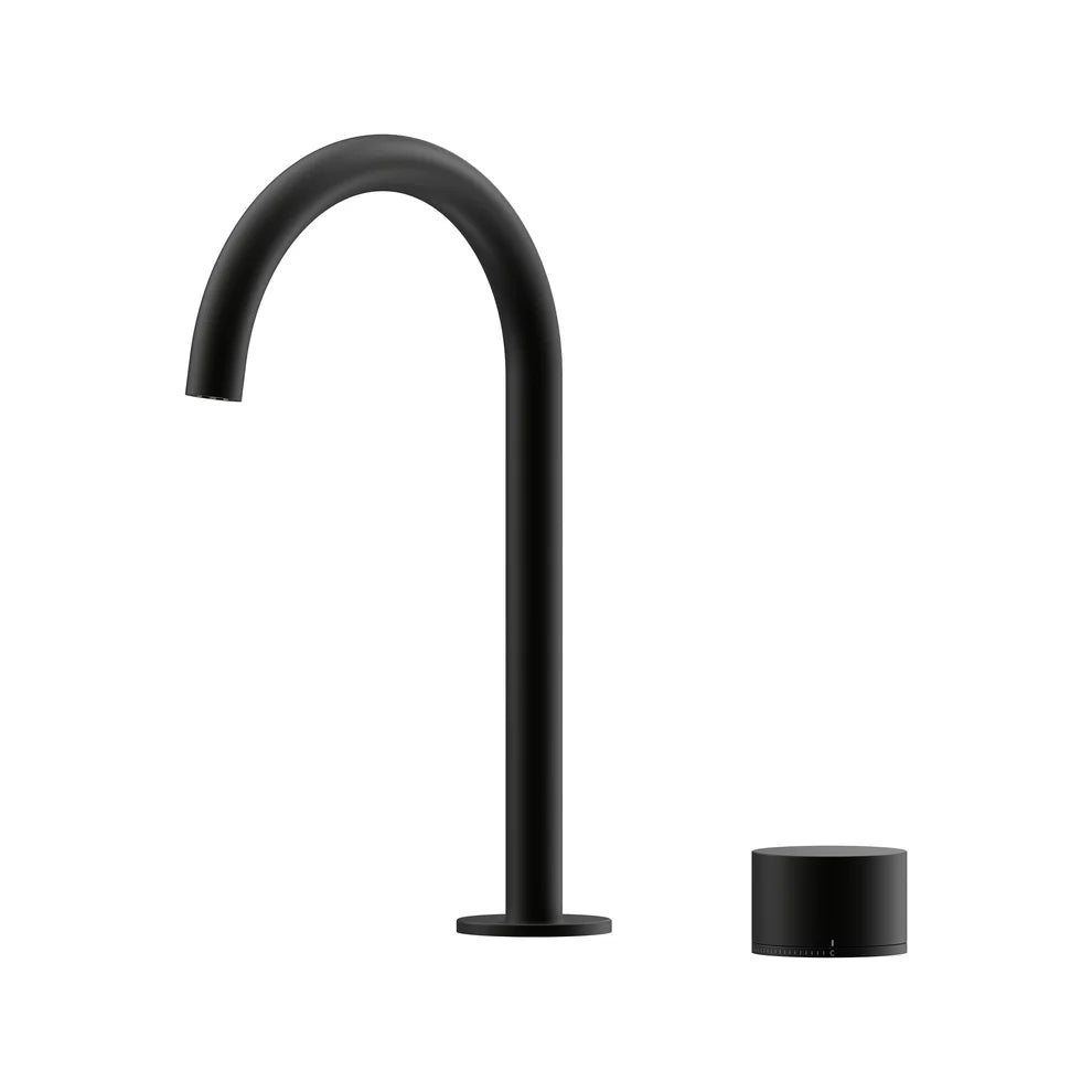 Cahya Hob Progressive Basin Mixer Set 175 Curved Spout Lead Free