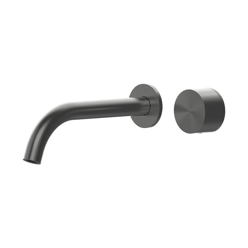 Cahya Wall Basin/Bath Progressive Mixer Set 220 Curved Spout Lead Free