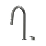 Sereia Hob Pull Out Spray Sink Mixer Set 200 Curved Spout Lead Free