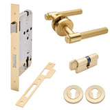 Manovella Entrance Door Kit- Rosedale-Satin Brass