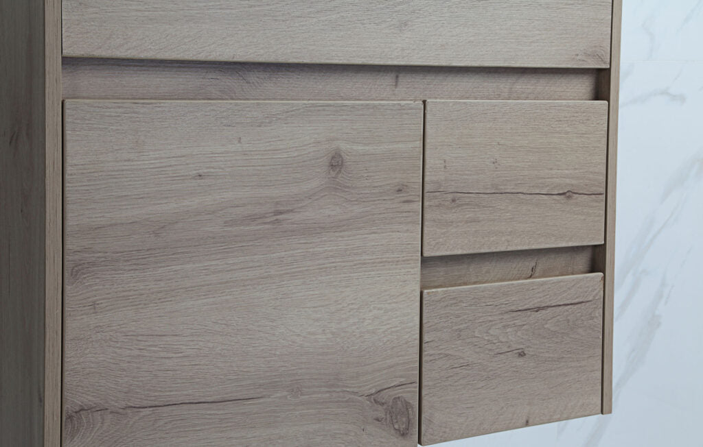 YORK Slim Wall Hung Vanity Max Oak (All Sizes)