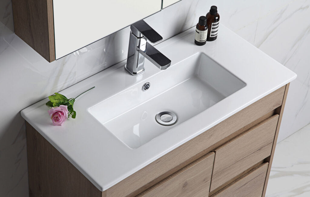 YORK Slim Wall Hung Vanity Max Oak (All Sizes)