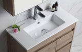 YORK Slim Wall Hung Vanity Max Oak (All Sizes)