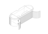 SAINOS Wall Hung Curve Vanity Natural Oak (All Sizes) - Premium Edition