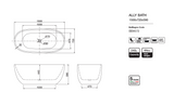 ALLY Freestanding Bathtub 1500mm/1700mm