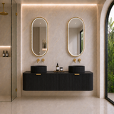 Lukka AGENA Wall Hung Vanity Matte Black (All Sizes)