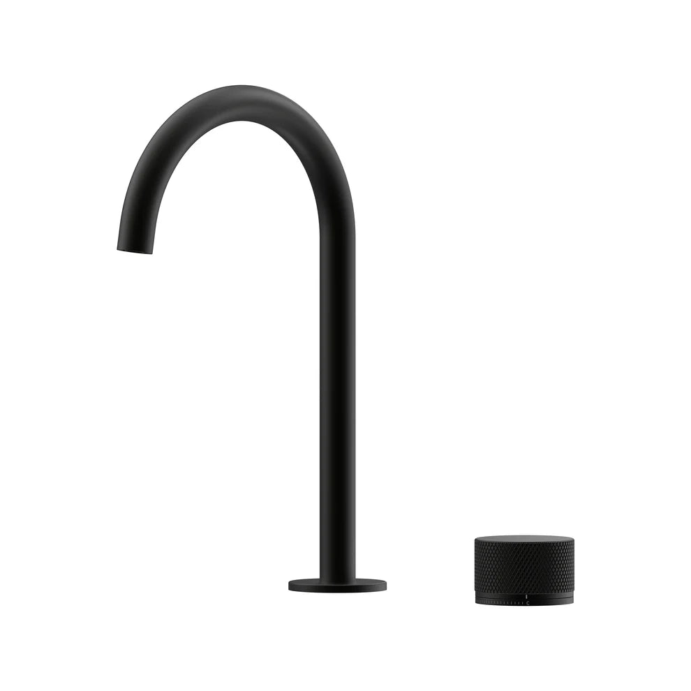 Leggero Hob Progressive Basin Mixer Set 175 Curved Spout Lead Free
