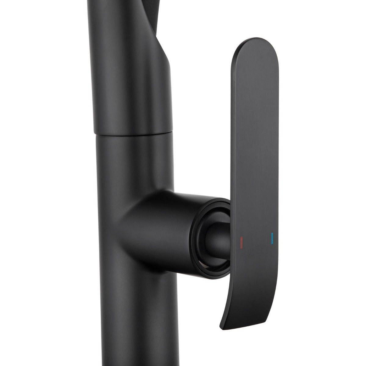 Round Pull Out Kitchen Sink Mixer Tap - Matte Black