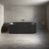 Capri Corner Back to Wall Bathtub with Non-Overflow (Left corner/ Matte Black) (1500/1700mm)