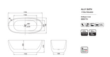 ALLY Freestanding Bathtub 1500mm/1700mm