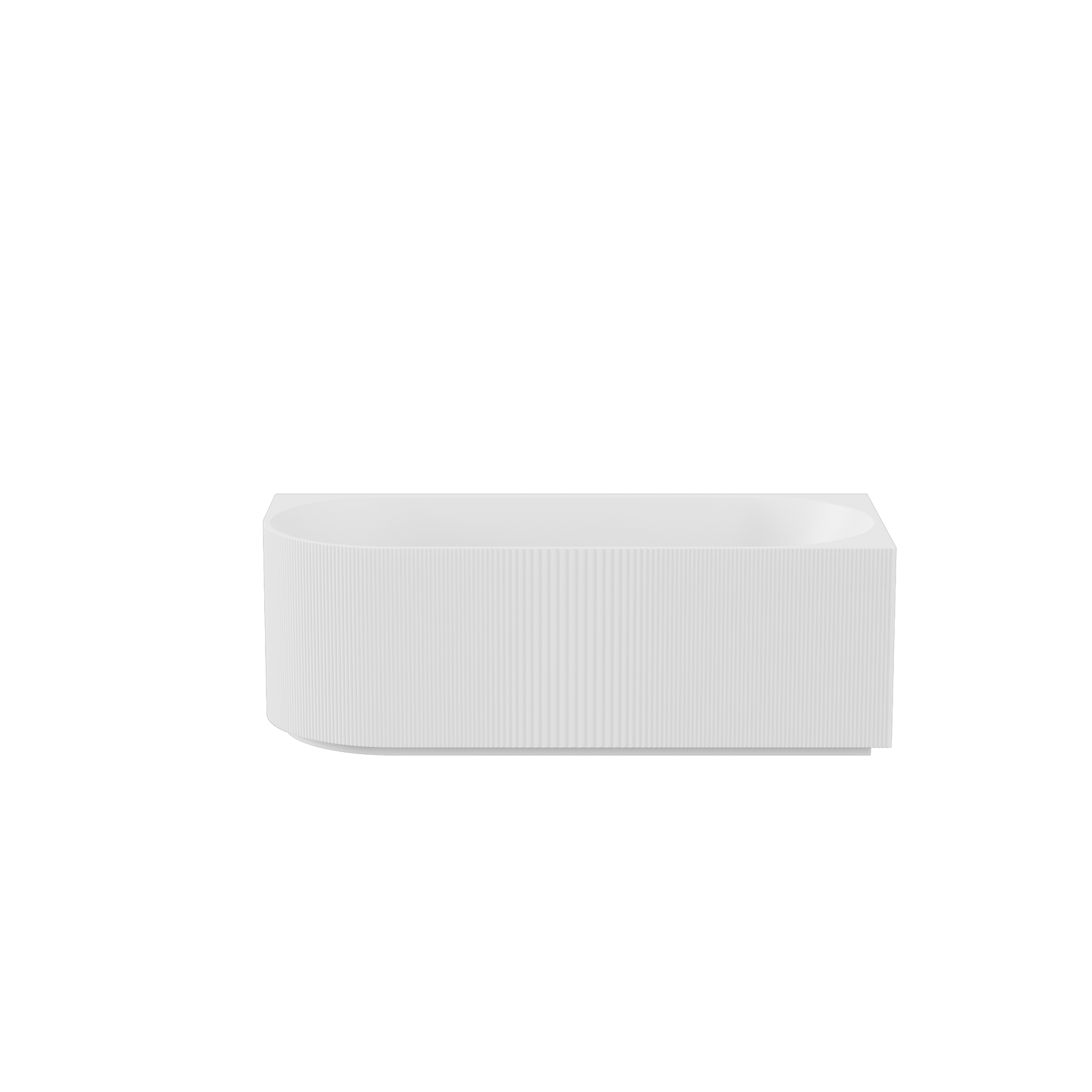 Capri Back to Wall Bathtub with Non-Overflow (Right Corner/ Gloss White/Matte White (1500/1700mm)