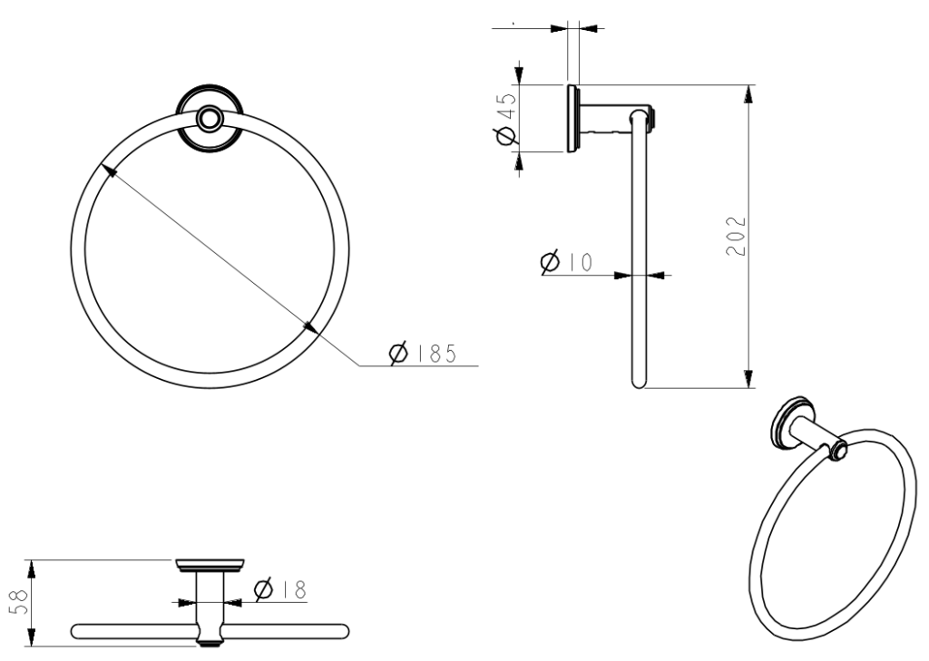 Mica Heritage Towel Ring