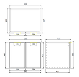 Miami Wall Hung PVC Cabinet 600mm (Olive Green)