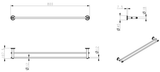 Mica Heritage Double Towel Rail - 800mm