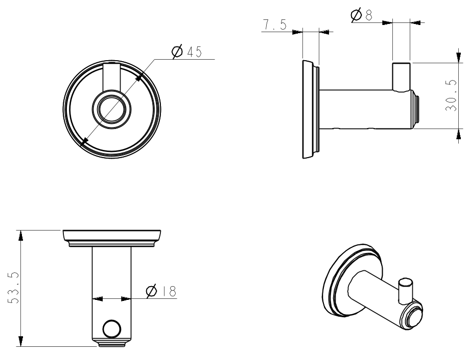 Mica Heritage Robe Hook