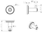 Mica Heritage Robe Hook