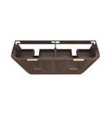 1800-HAVANA Fluted Curved Floor Standing Vanity Sable Walnu