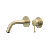 Leora Wall Basin/Bath Mixer Set 180 Curved Spout Lead Free