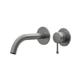 Leora Wall Basin/Bath Mixer Set 180 Curved Spout Lead Free