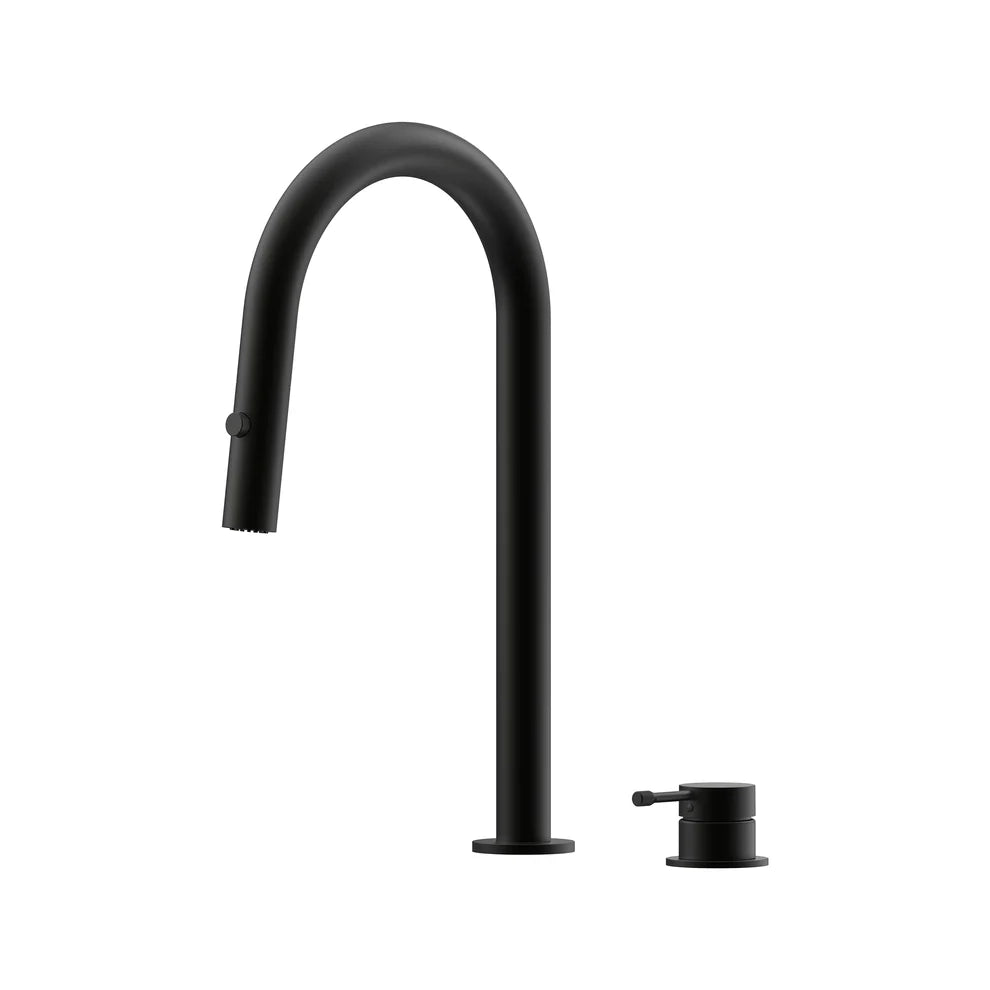 Leora Hob Pull Out Spray Sink Mixer Set 200 Curved Spout Lead Free