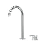 Leora Hob Basin Mixer Set 175 Curved Spout Lead Free