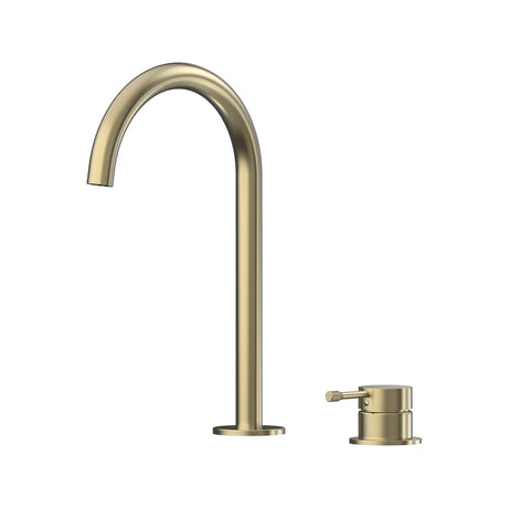 Leora Hob Basin Mixer Set 175 Curved Spout Lead Free