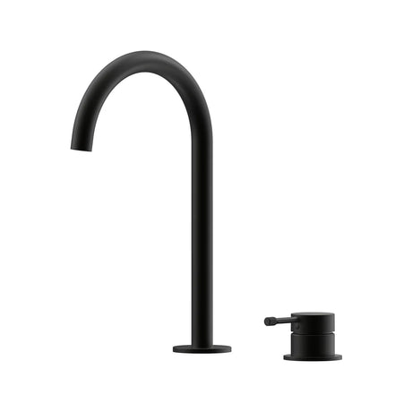 Leora Hob Basin Mixer Set 175 Curved Spout Lead Free