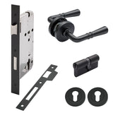 Manovella Entrance Door Kit- Lexton-Matt Black