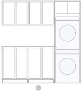 Hampshire White Laundry Cabinet Set 1960x600x2100 (Set C)