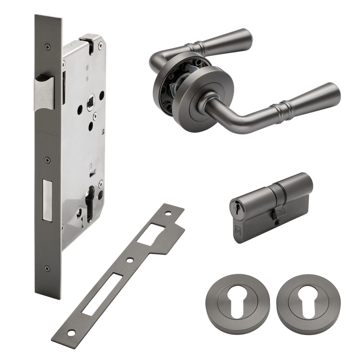 Manovella Entrance Door Kit- Lexton-Gunmetal